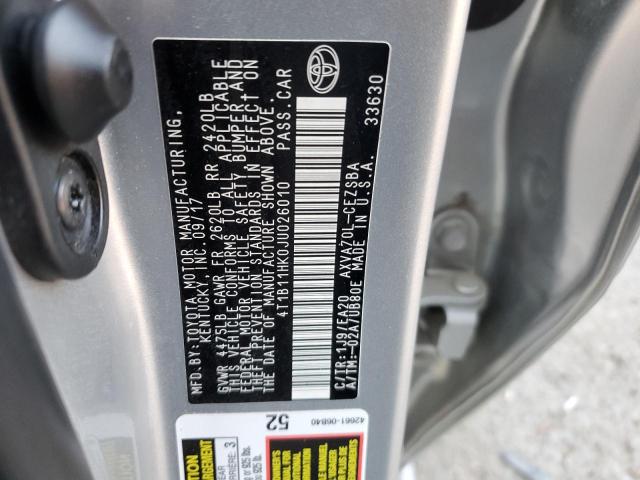 2018 TOYOTA CAMRY L 4T1B11HK0JU026010