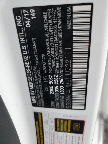 2017 MERCEDES-BENZ C 350E - 55SWF4HB8HU222111