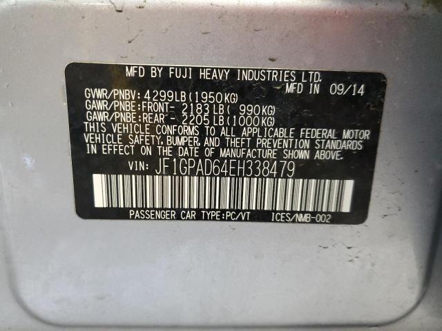 JF1GPAD64EH338479 | 2014 SUBARU IMPREZA PR