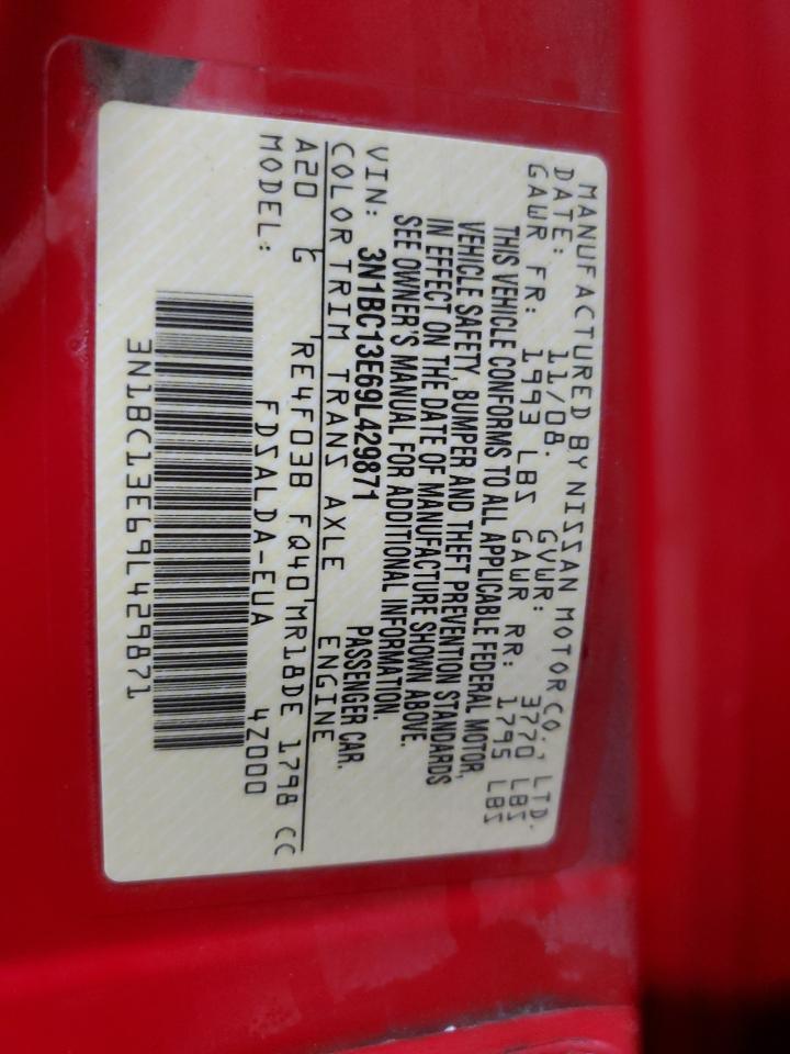 3N1BC13E69L429871 2009 Nissan Versa S