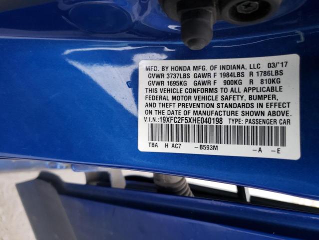 2017 HONDA CIVIC LX 19XFC2F5XHE040198