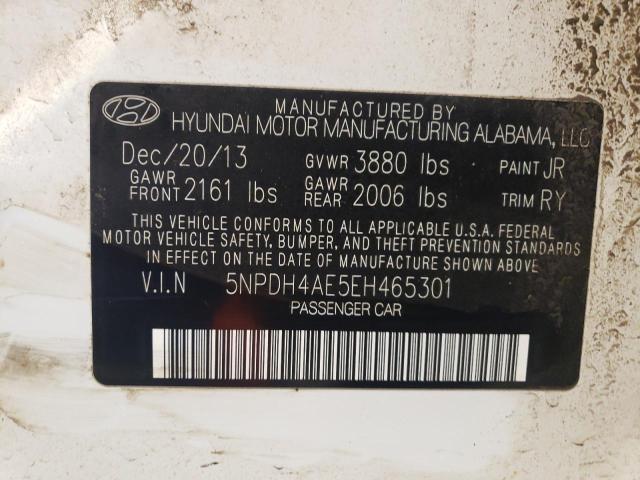 5NPDH4AE5EH465301 | 2014 HYUNDAI ELANTRA SE