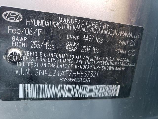 5NPE24AF7HH557321 | 2017 HYUNDAI SONATA SE