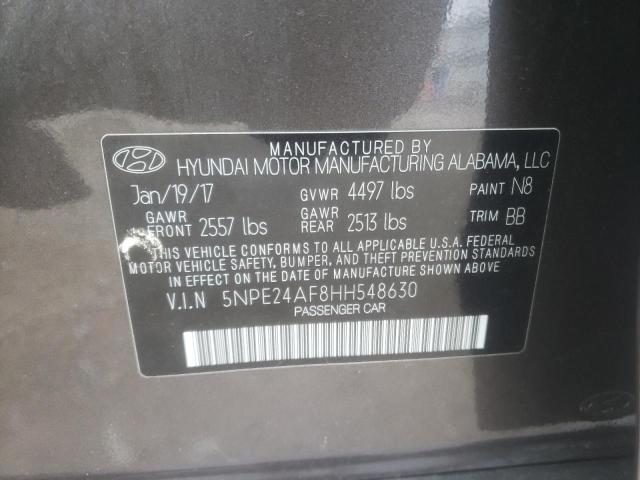 5NPE24AF8HH548630 | 2017 HYUNDAI SONATA SE