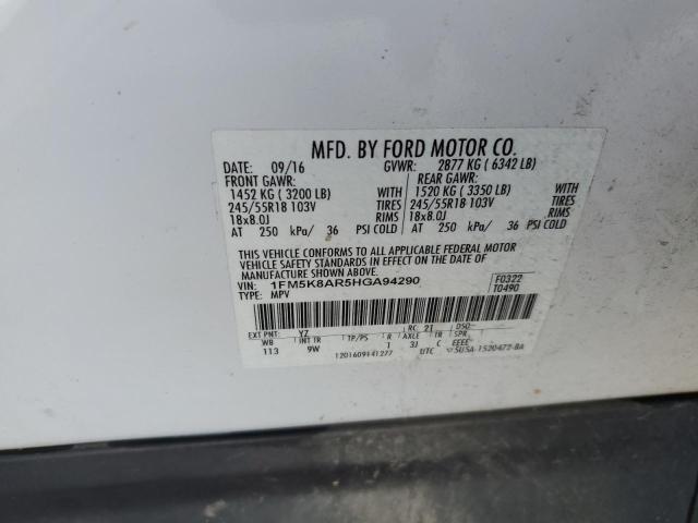2017 FORD EXPLORER P 1FM5K8AR5HGA94290