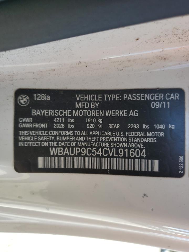 2012 BMW 128 I vin: WBAUP9C54CVL91604