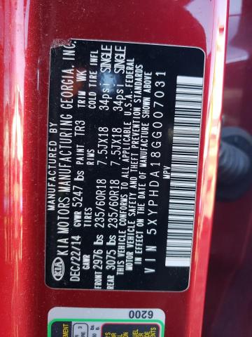 2016 KIA SORENTO EX - 5XYPHDA18GG007031