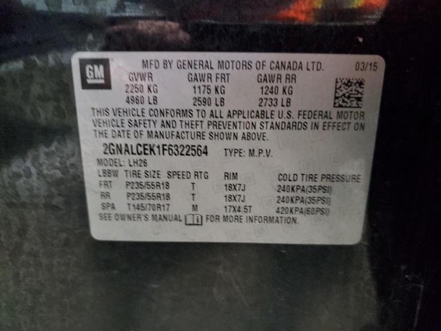 2GNALCEK1F6322564 | 2015 CHEVROLET EQUINOX LT