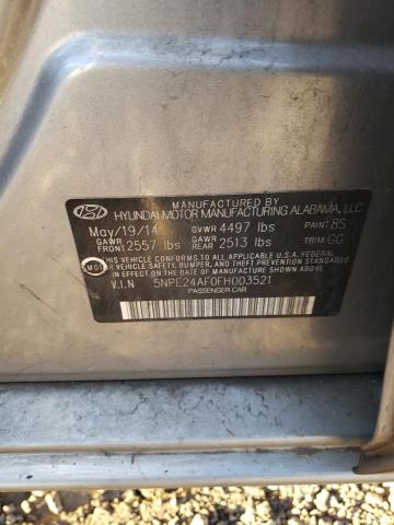 5NPE24AF0FH003521 | 2015 HYUNDAI SONATA SE