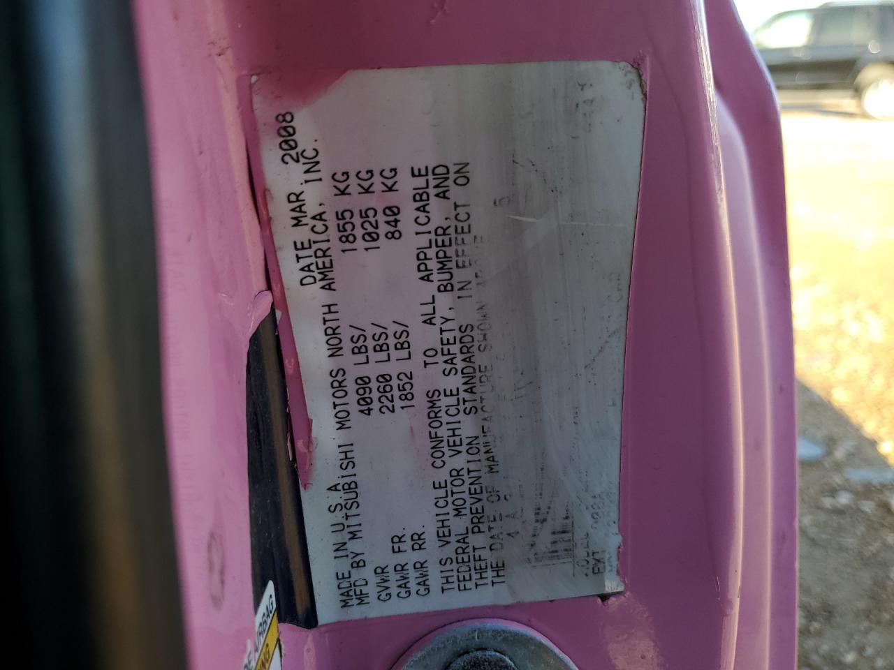 4a3ak24f19e009215 4A3AK24F19E009215 2009 Mitsubishi Eclipse Gs