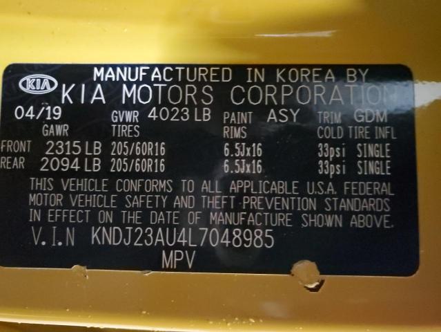 KNDJ23AU4L7048985 | 2020 KIA SOUL LX