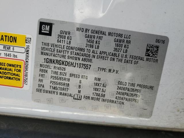 2017 CHEVROLET TRAVERSE L - 1GNKRGKD6HJ107557