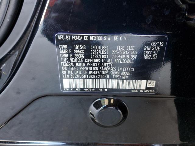 2019 HONDA HR-V SPORT - 3CZRU5H16KM721049