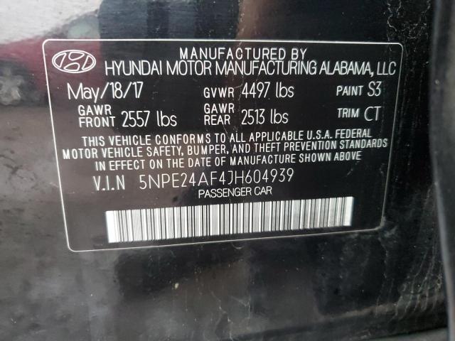 5NPE24AF4JH604939 | 2018 HYUNDAI SONATA SE