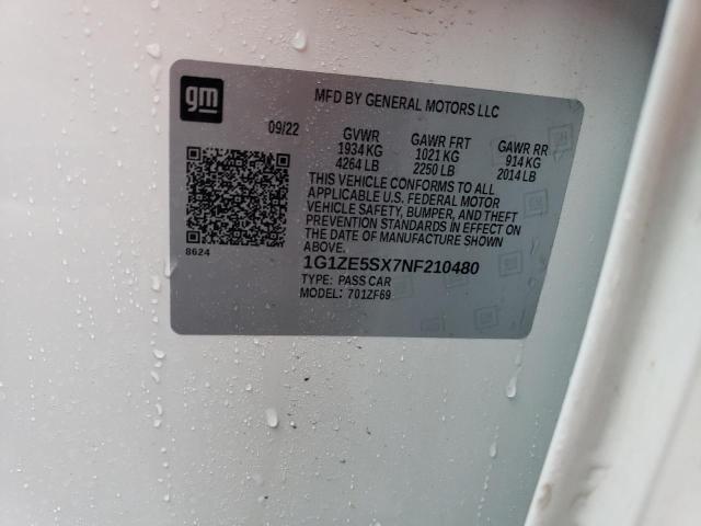 2022 CHEVROLET MALIBU PRE - 1G1ZE5SX7NF210480