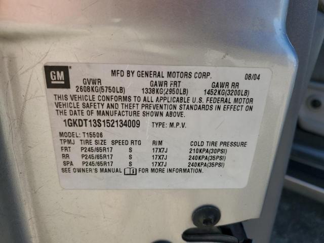 2005 GMC Envoy VIN: 1GKDT13S152134009 Lot: 40250674