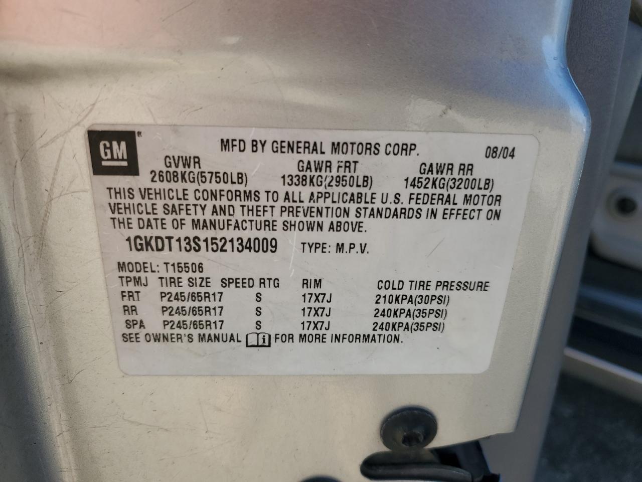 1GKDT13S152134009 2005 GMC Envoy