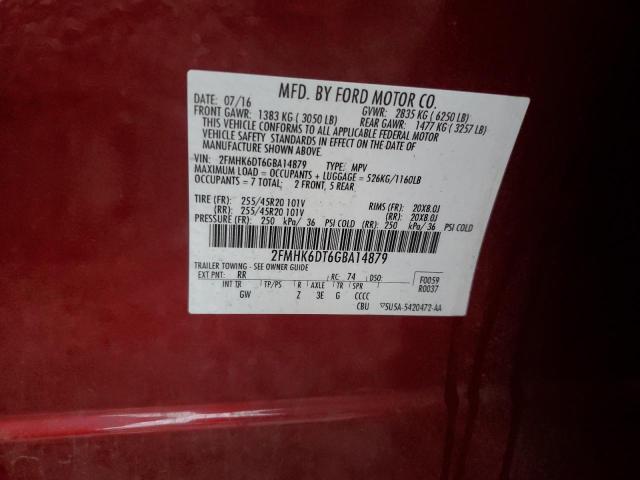 2FMHK6DT6GBA14879 | 2016 FORD FLEX LIMIT