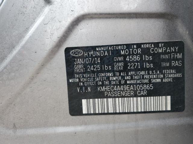 KMHEC4A49EA105865 | 2014 Hyundai sonata hybrid