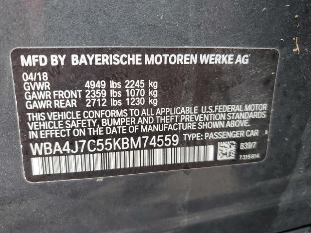 2019 BMW 440XI GRAN - WBA4J7C55KBM74559