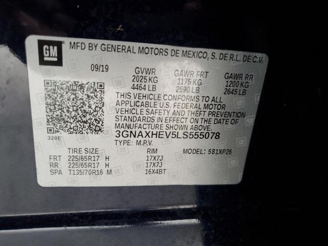 3GNAXHEV5LS555078 | 2020 CHEVROLET EQUINOX LS