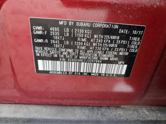 4S4BSANC2J3257684 | 2018 SUBARU OUTBACK 2.