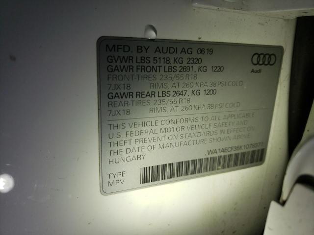 2019 AUDI Q3 PREMIUM - WA1AECF35K1078371