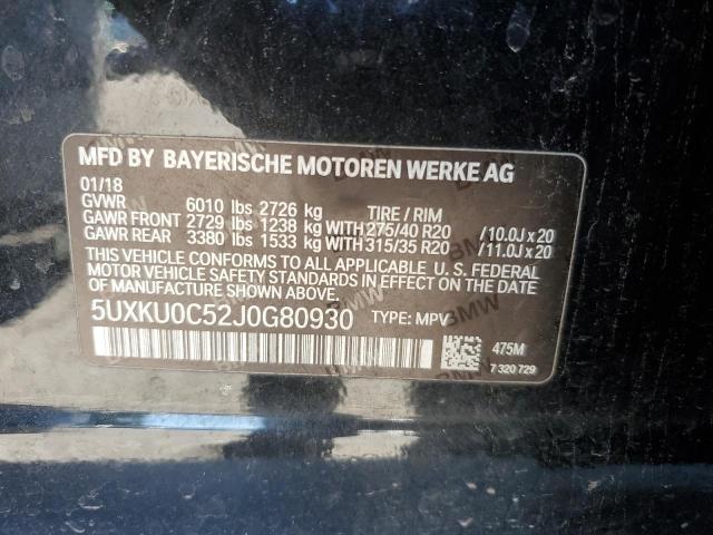 VIN 5UXKU0C52J0G80930 2018 BMW X6, Sdrive35I no.13