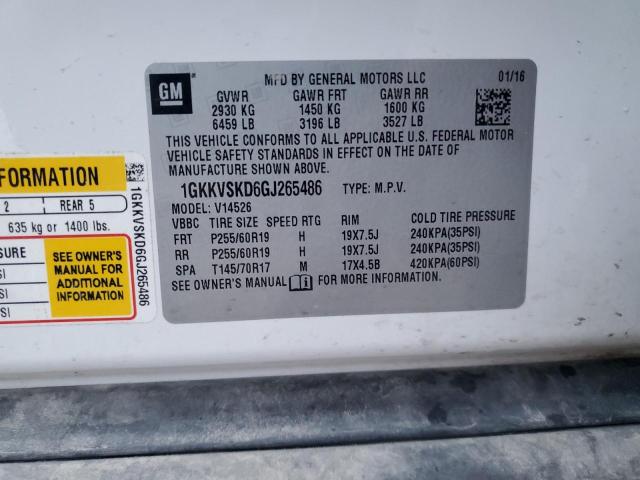 2016 GMC ACADIA SLT - 1GKKVSKD6GJ265486