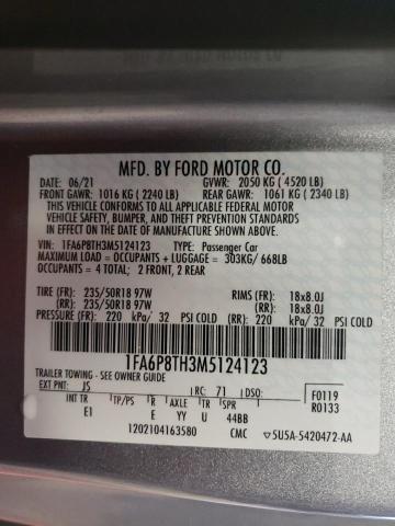 2021 FORD MUSTANG 1FA6P8TH3M5124123