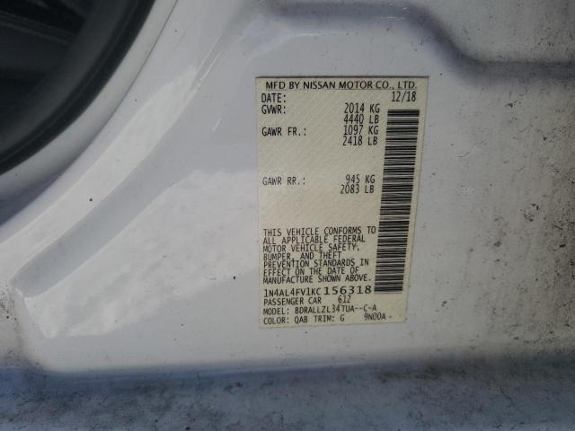 2019 NISSAN ALTIMA EDI - 1N4AL4FV1KC156318