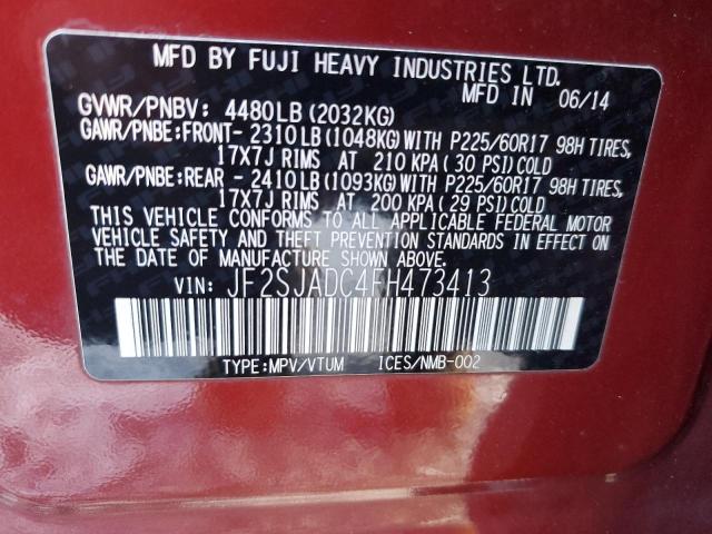 JF2SJADC4FH473413 | 2015 SUBARU FORESTER 2