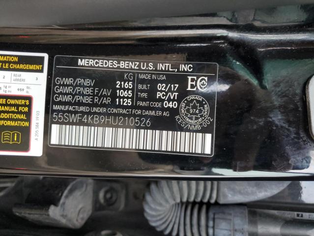 55SWF4KB9HU210526 2017 MERCEDES-BENZ C-CLASS - Image 13