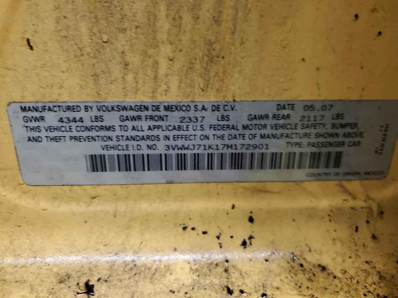 3VWWJ71K17M172901 2007 Volkswagen Jetta Gli Option Package 1