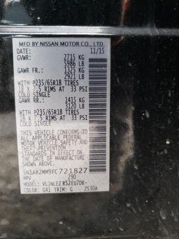 5N1AR2MM9FC721827 | 2015 NISSAN PATHFINDER