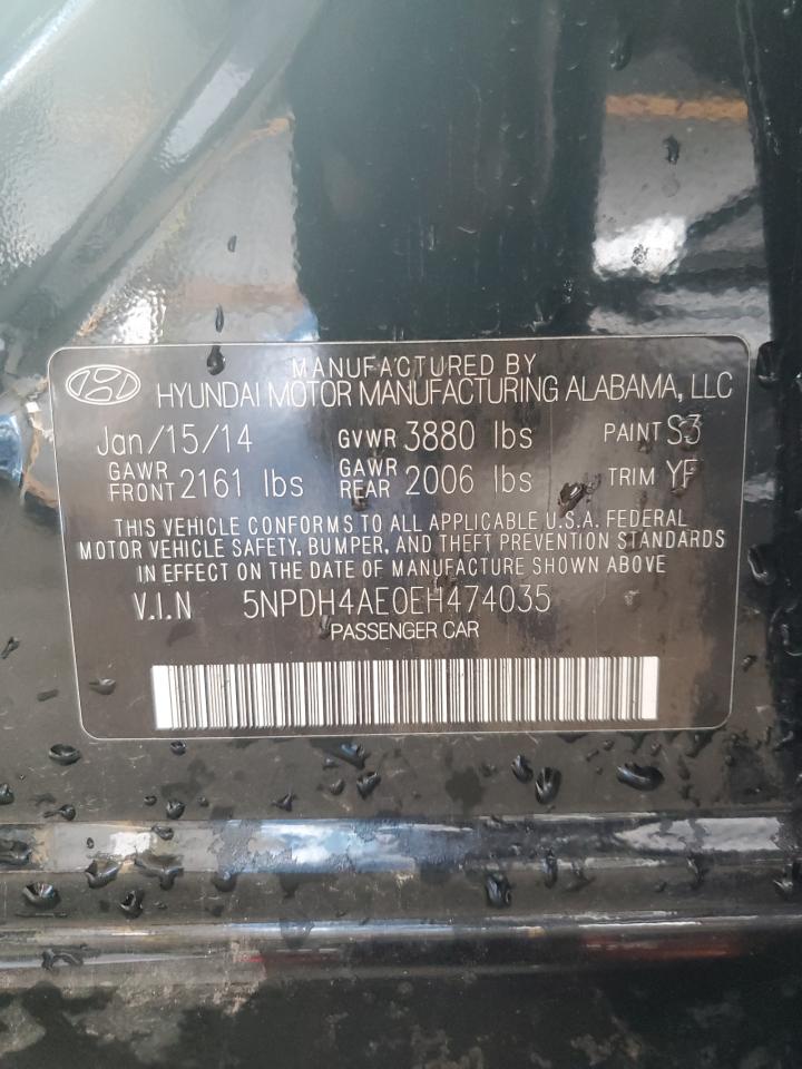 5NPDH4AE0EH474035 2014 Hyundai Elantra Se