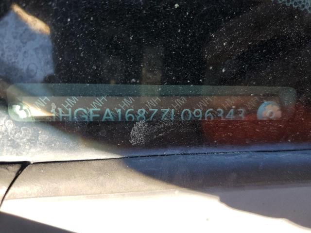 2007 Honda Civic Ex VIN: 1HGFA16877L096343 Lot: 41080884