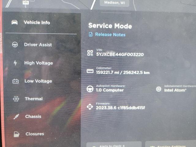 5YJXCBE44GF003220 | 2016 TESLA MODEL X