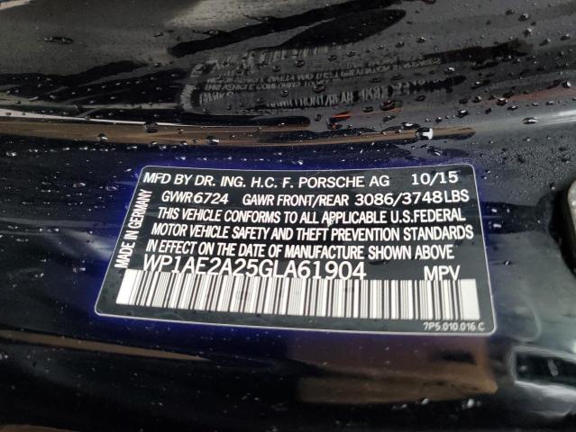 2016 PORSCHE CAYENNE SE - WP1AE2A25GLA61904