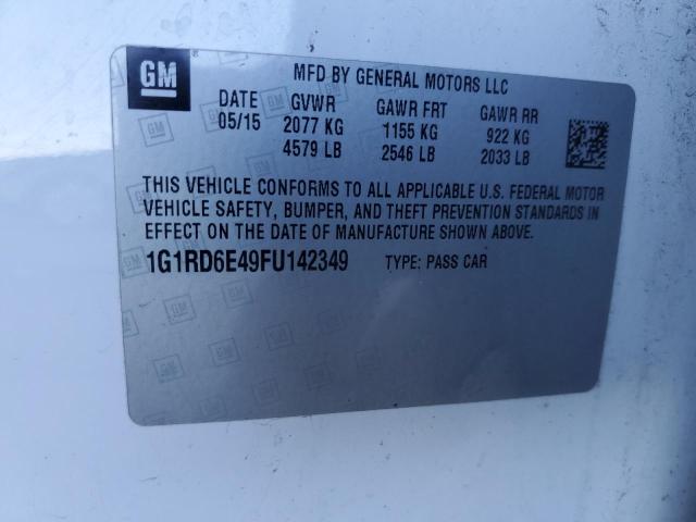 1G1RD6E49FU142349 | 2015 CHEVROLET VOLT