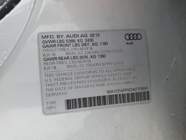 VIN WA1CFAFPXDA070864 2013 Audi Q5, Premium no.12