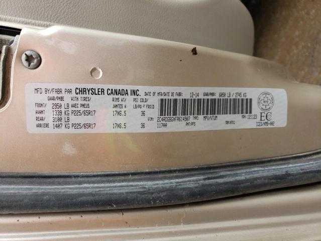 2015 DODGE GRAND CARA 2C4RDGBGXFR614907