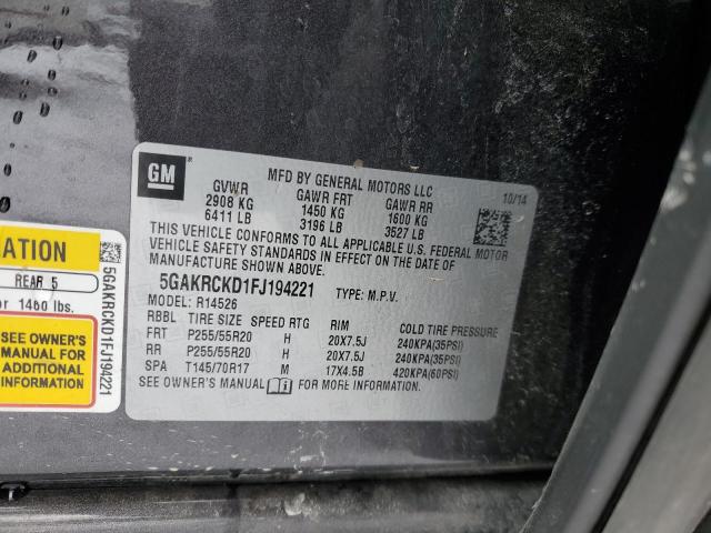 2015 BUICK ENCLAVE - 5GAKRCKD1FJ194221