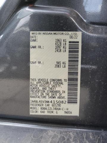 1N4BL4EV3NN415082 | 2022 NISSAN ALTIMA SL