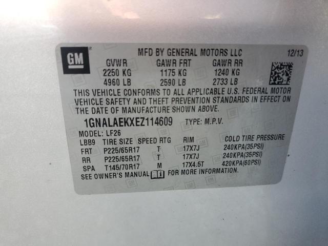 1GNALAEKXEZ114609 | 2014 CHEVROLET EQUINOX LS