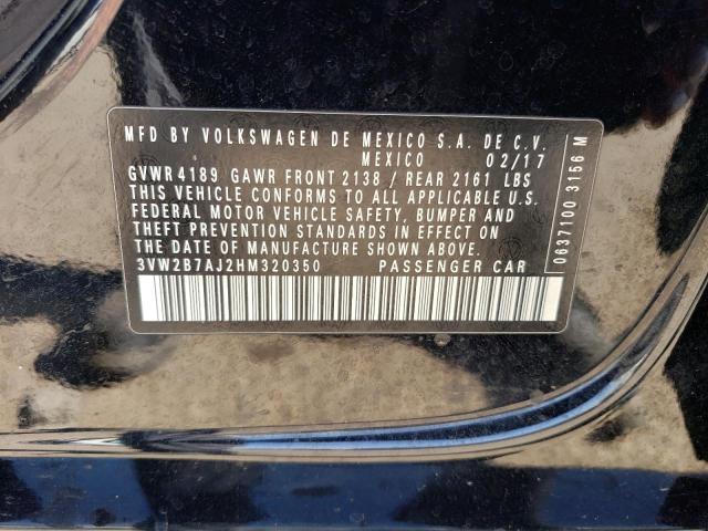 2017 VOLKSWAGEN JETTA S 3VW2B7AJ2HM320350