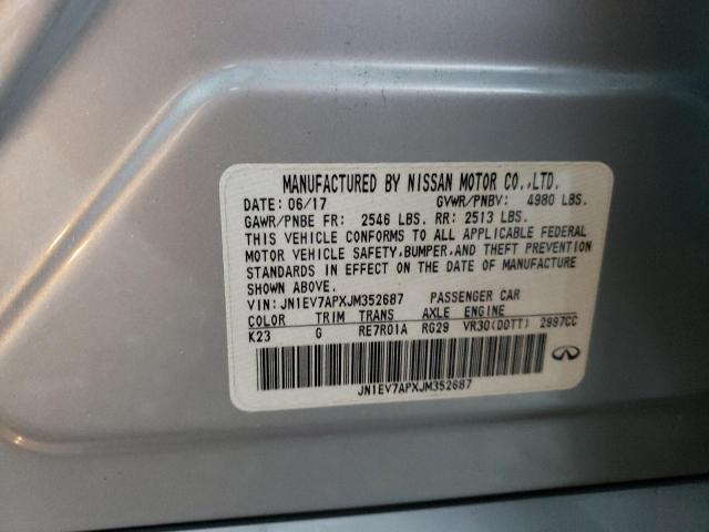 2018 INFINITI Q50 LUXE JN1EV7APXJM352687