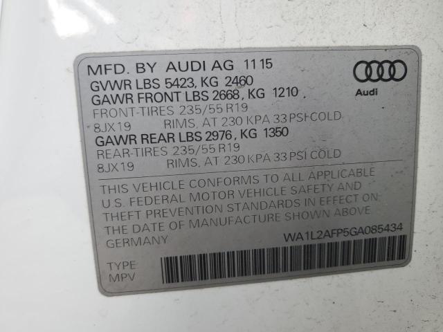 WA1L2AFP5GA085434 | 2016 AUDI Q5 PREMIUM