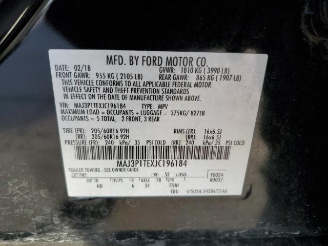 VIN 1FMCU9GX3GUA41536 2018 FORD ECOSPORT no.12