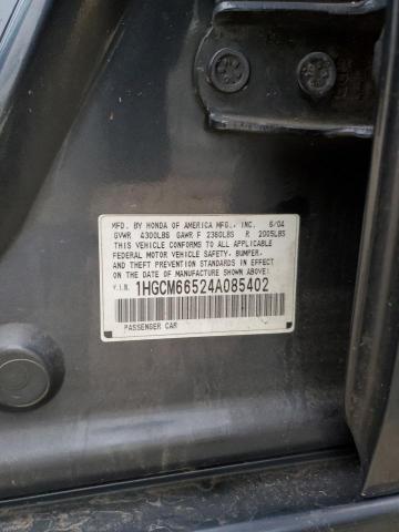 2004 Honda Accord Ex VIN: 1HGCM66524A085402 Lot: 38157114